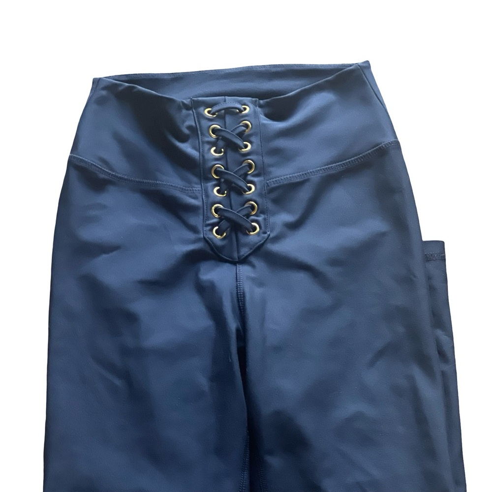 We wore what blue navy tie up leggings size XS - Picture 4 of 4